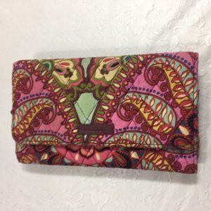 Vera Bradley Multi Pocket Quilted Floral Wallet